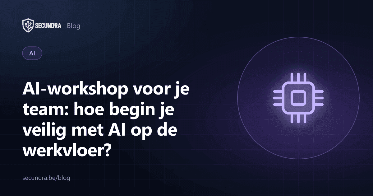 Illustratie van een chip, thema AI-workshop