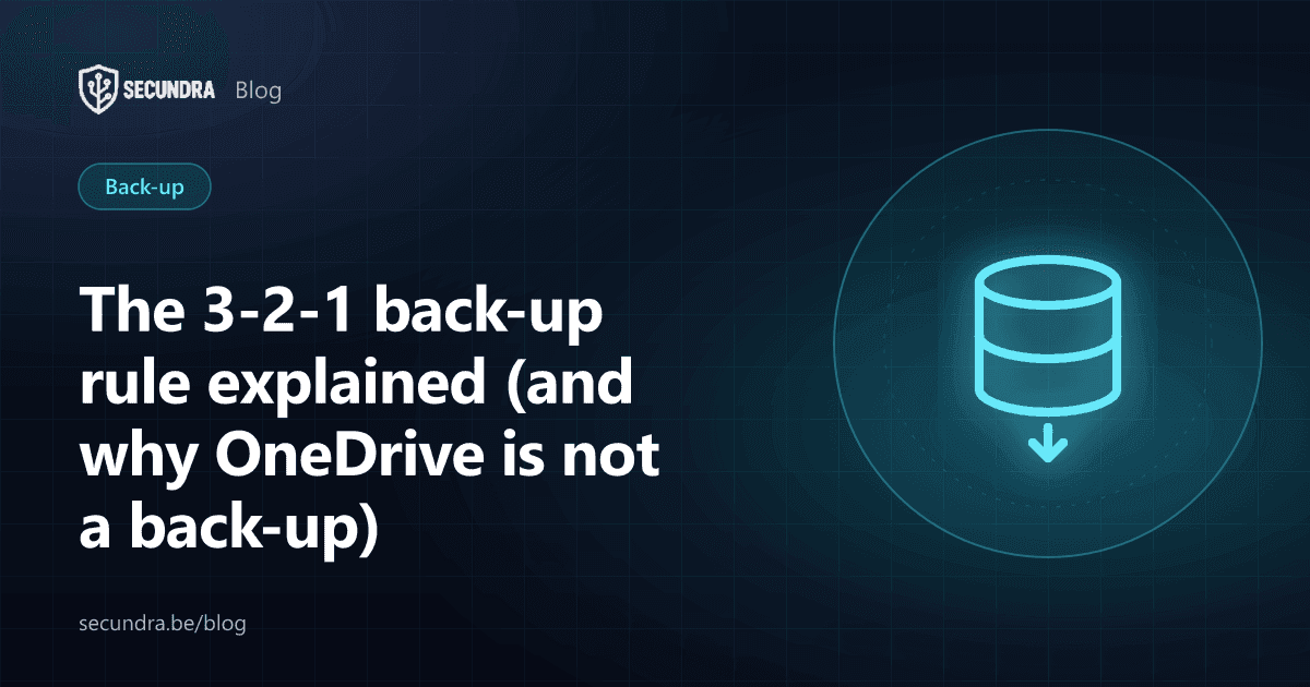 Illustration of three stacked drives and a cloud, back-up theme