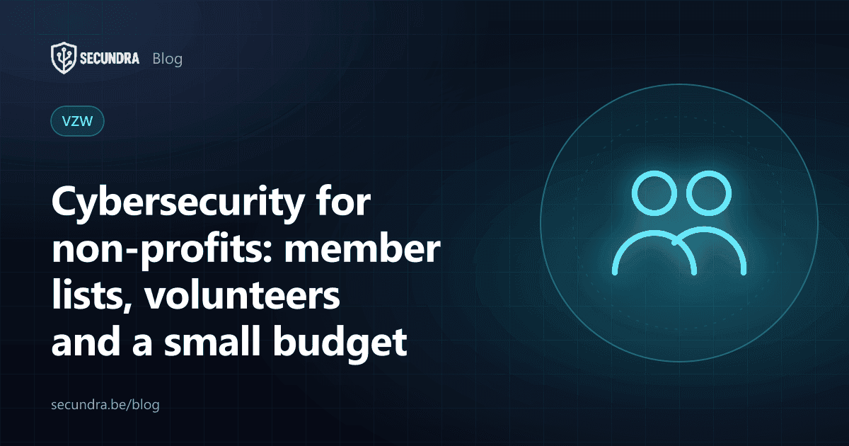 Illustration of a member list with a padlock, non-profit cybersecurity theme
