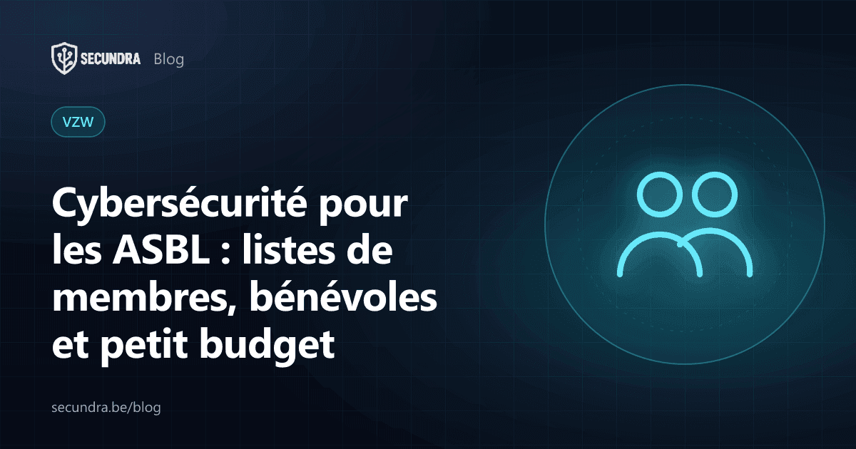 Illustration d'une liste de membres avec un cadenas, thème cybersécurité pour ASBL