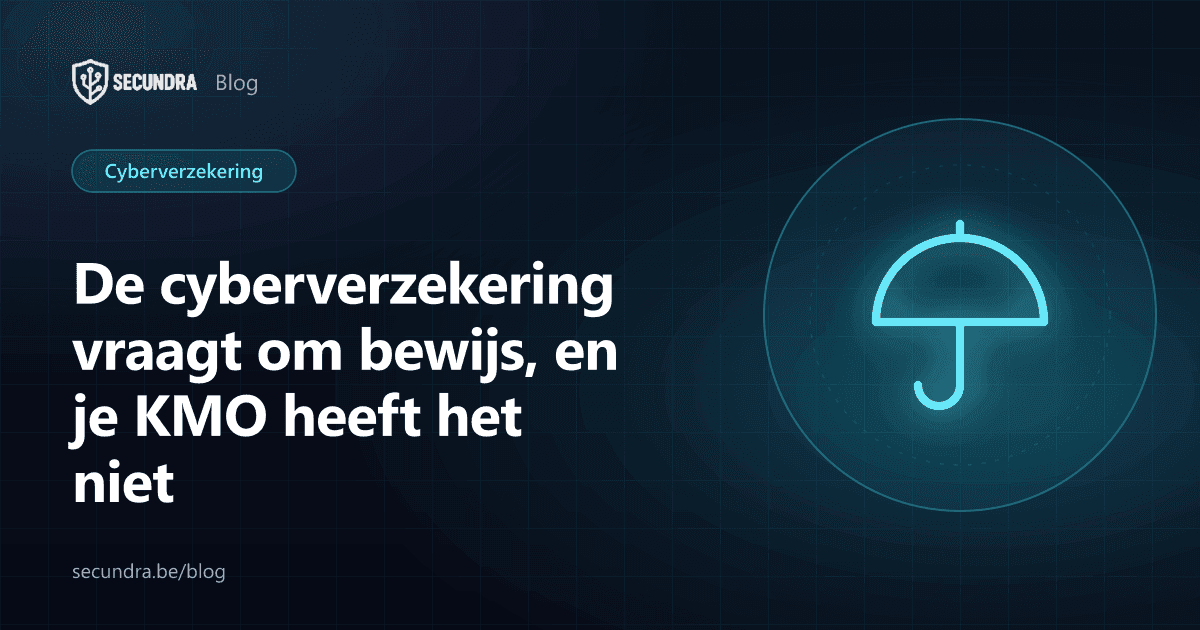 Illustratie van een paraplu, thema cyberverzekering