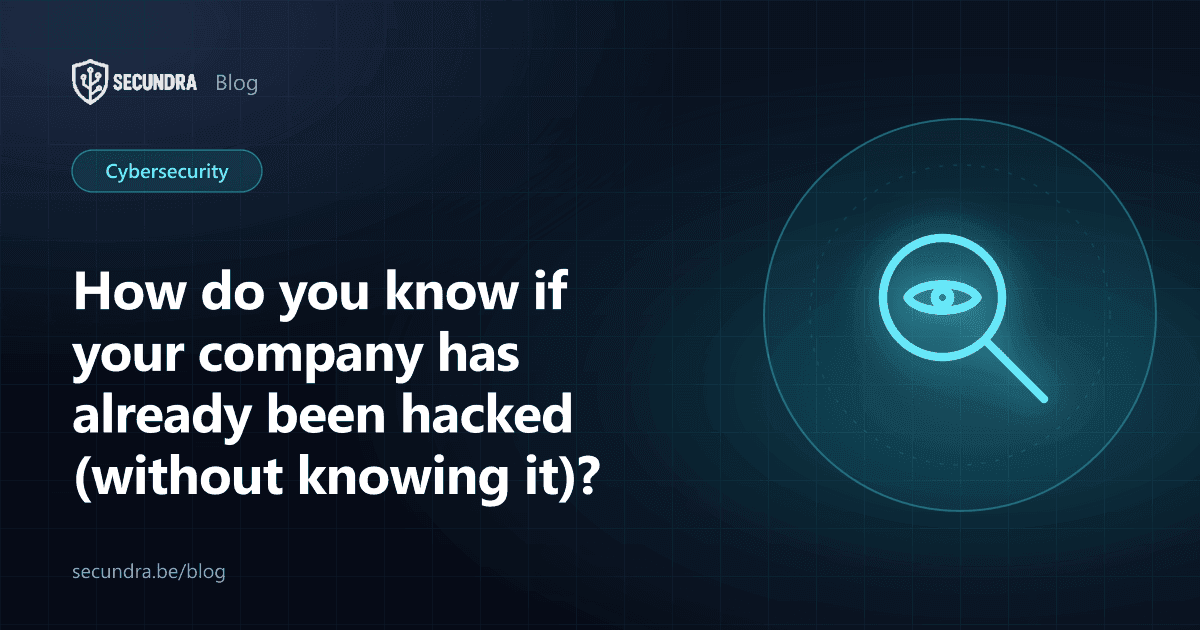 Illustration of a magnifying glass with an eye, hacked theme