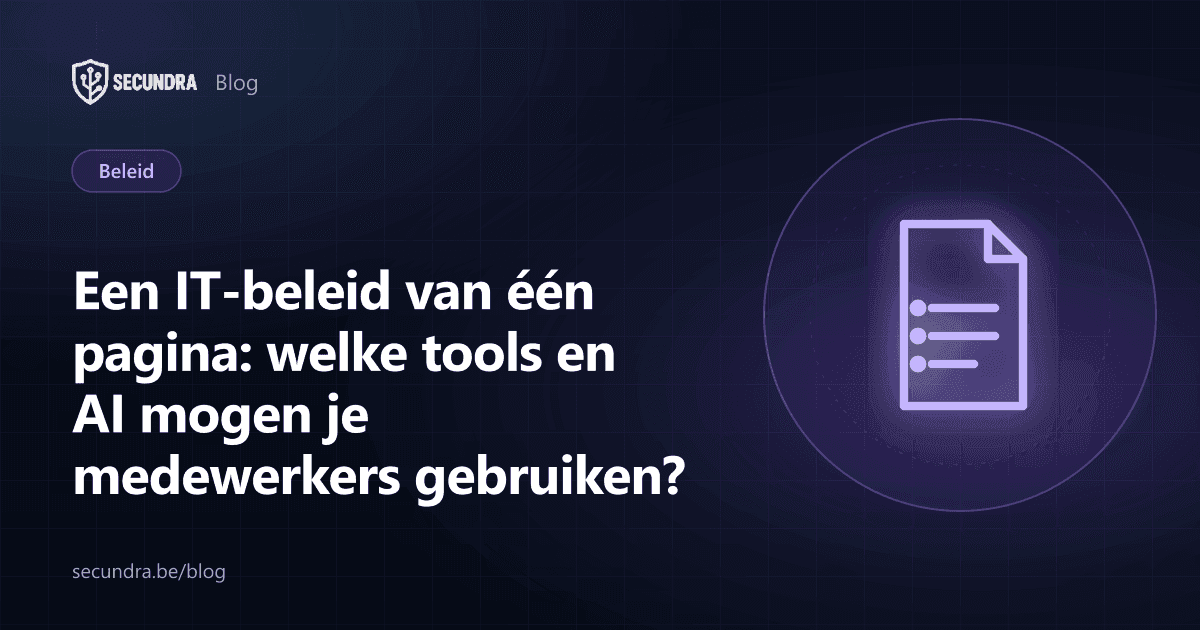 Illustratie van één document met vinkjes, thema IT-beleid