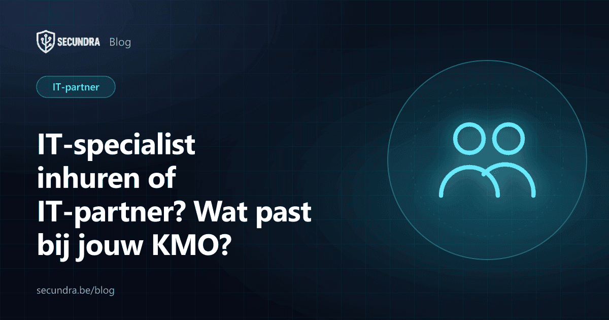 Illustratie van twee personen, thema IT-specialist of IT-partner