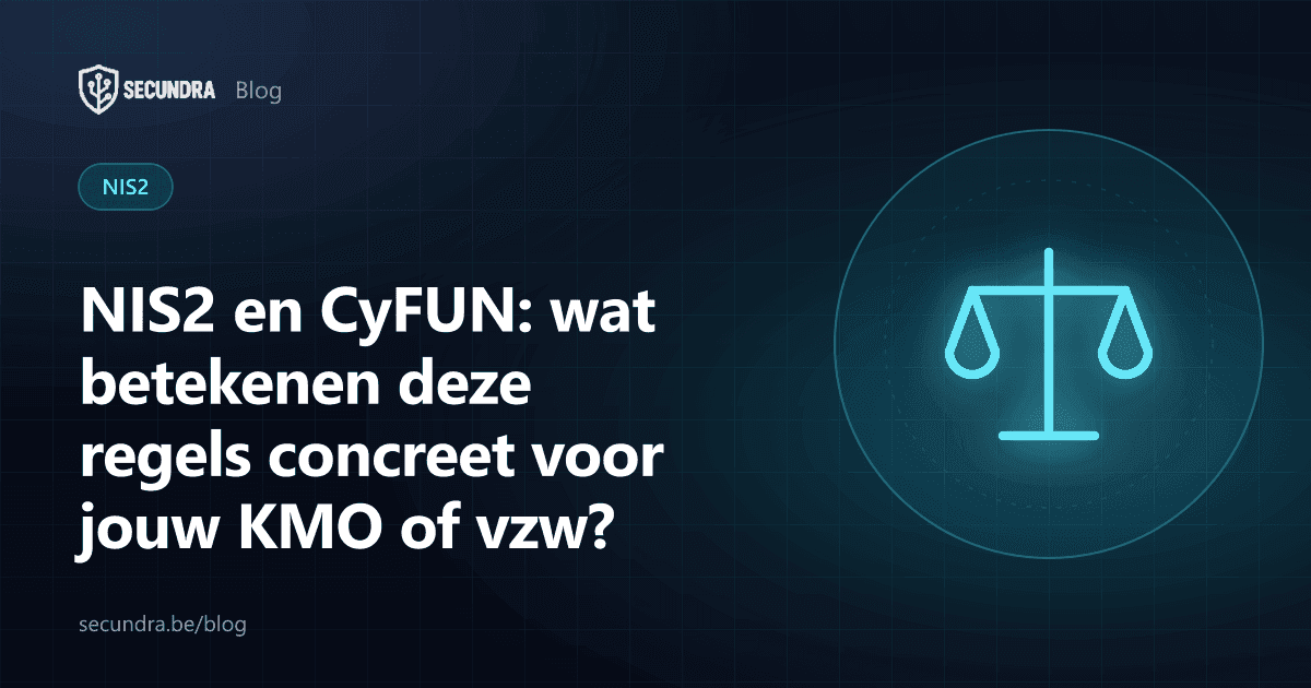 Illustratie van een weegschaal, thema NIS2 en CyFUN