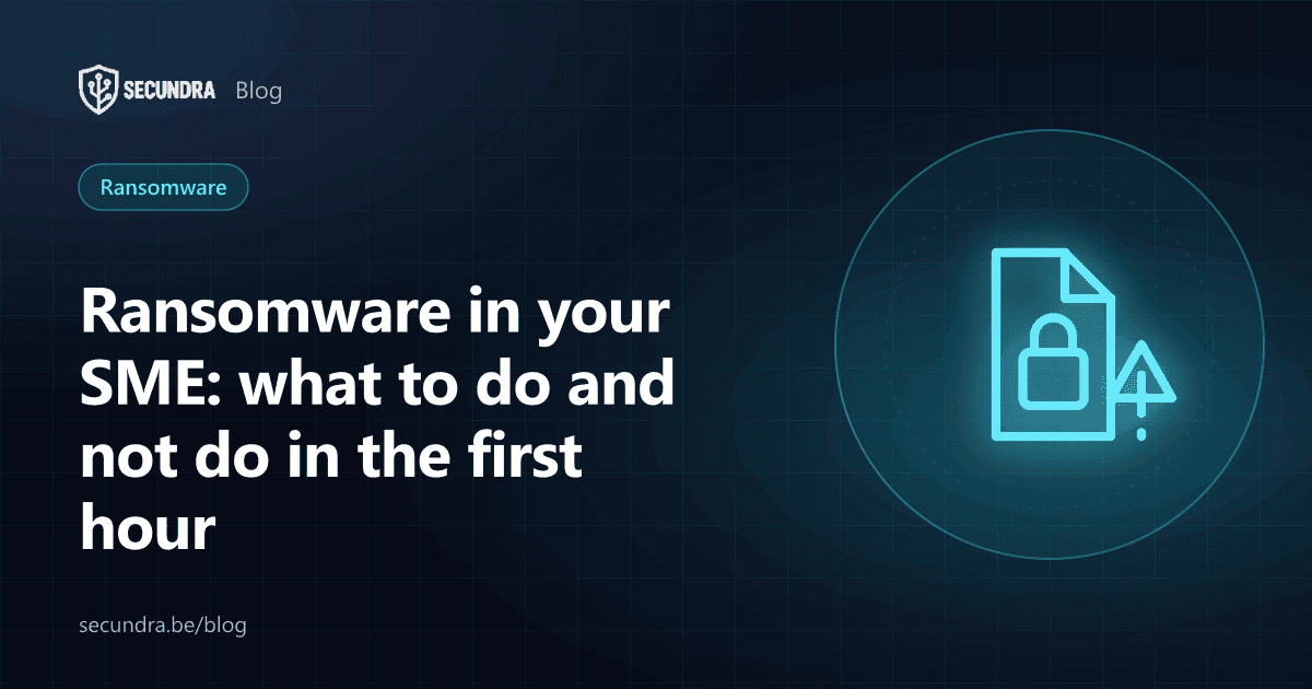Illustration of a padlock on files and a clock, ransomware theme