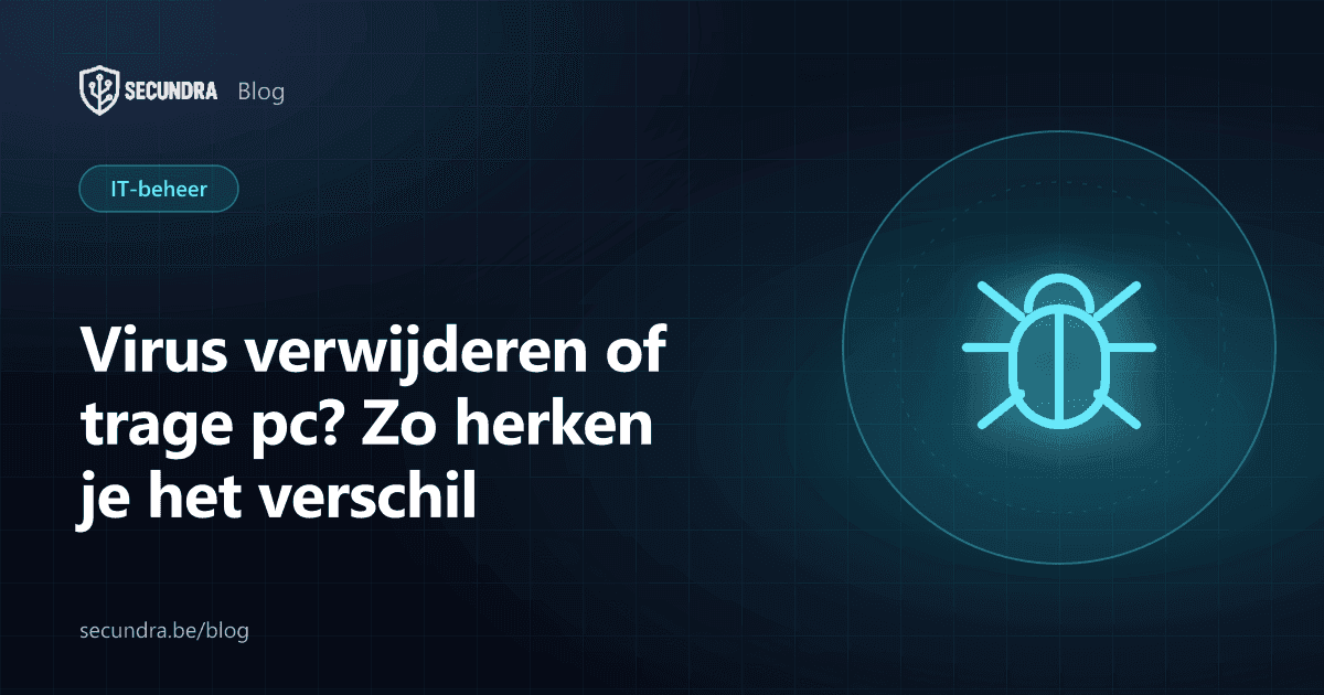 Illustratie van een bug, thema virus of trage pc