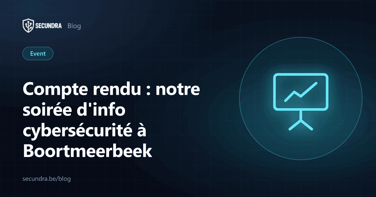 Illustration d'un écran de présentation, thème soirée d'information cybersécurité