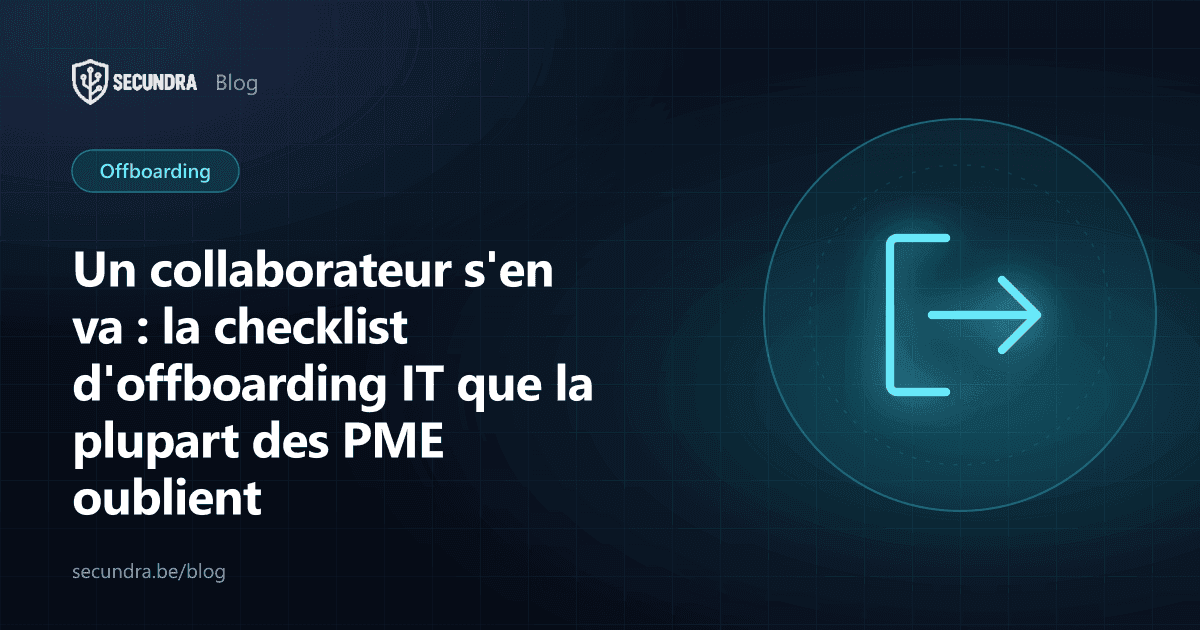 Illustration d'un badge et d'une liste de contrôle, thème offboarding