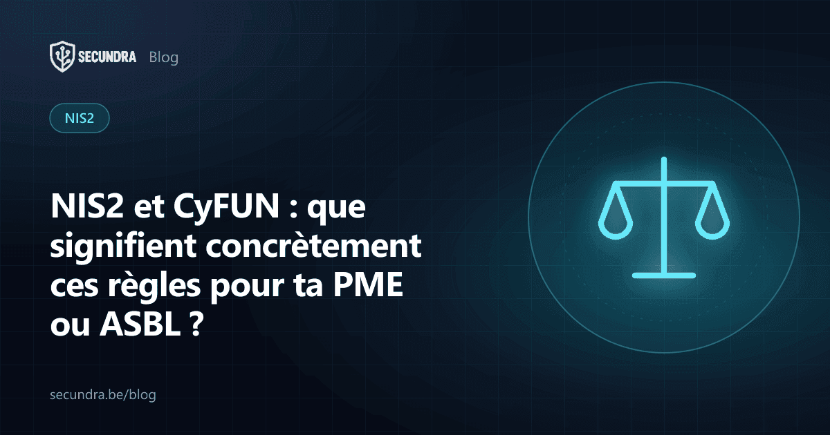 Illustration d'une balance, thème NIS2 et CyFUN